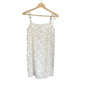 Lovers + Friends Loverboy Speckeled Ocean Polka Dot Slip Mini Dress size L